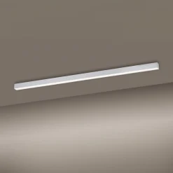 PURE LED-kattovalaisin Lines, 110 cm, hopea, CCT, kaukosäädin