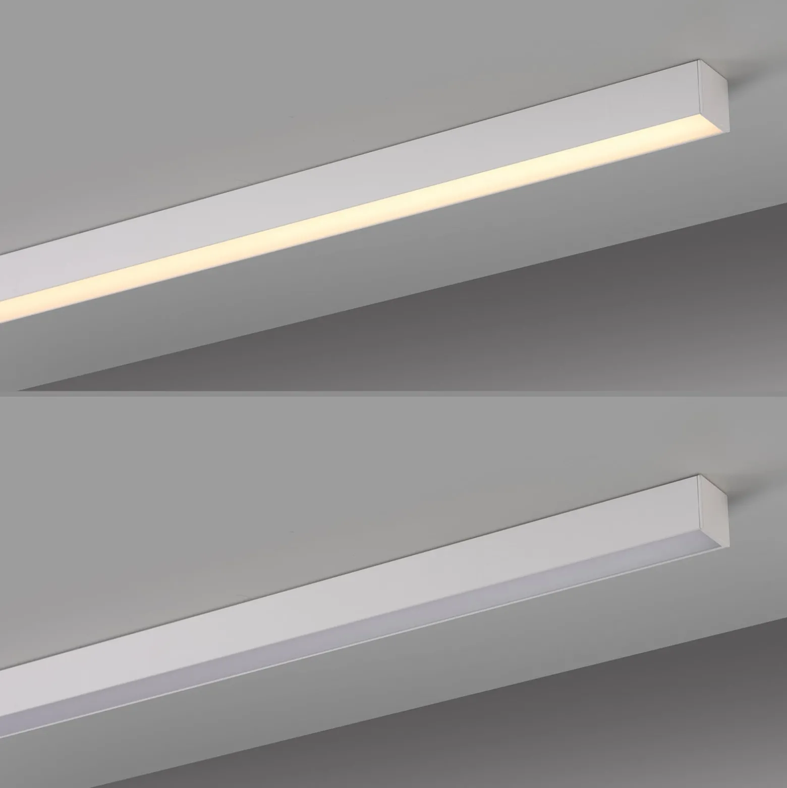 PURE LED-kattovalaisin Lines, valkoinen, 110 cm, CCT, kaukosäädin