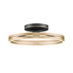 PURE LED-kattovalaisin Loop messinki/musta metalli Ø 60 cm CCT