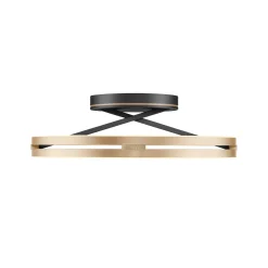 PURE LED-kattovalaisin Loop messinki/musta metalli Ø 60 cm CCT