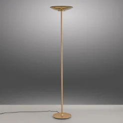 PURE LED-lattiavalaisin Moon pronssinvärinen alumiini/lasi himmennin