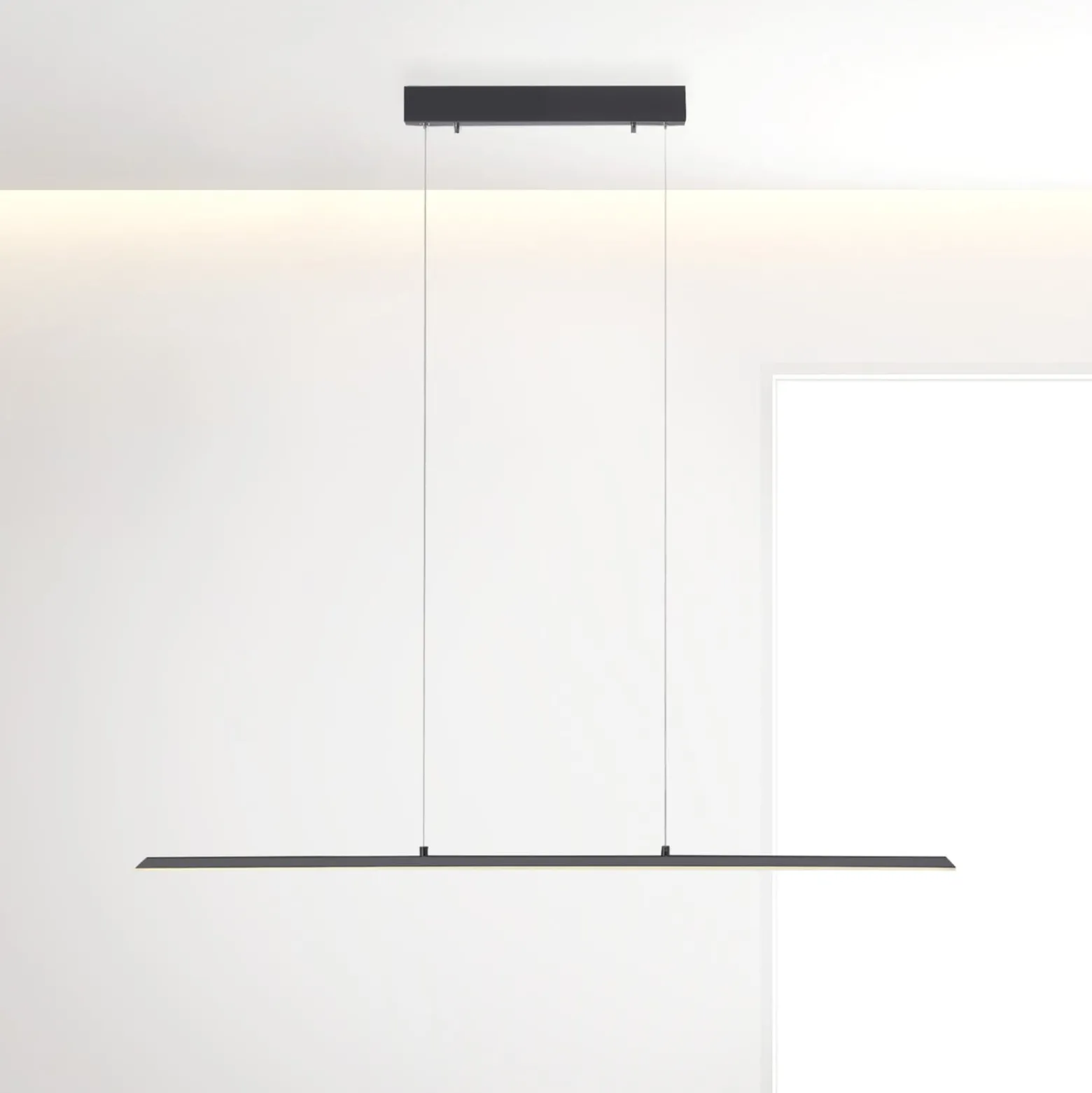PURE LED-riippuvalaisin Lite, antrasiitti, 100 cm, CCT, himmennettävä