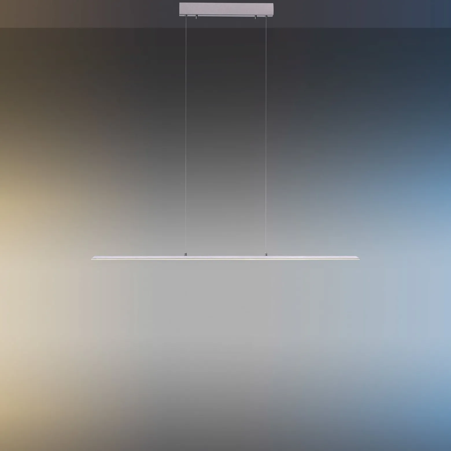 PURE LED-riippuvalaisin Lite, hopea, 100 cm, CCT, himmennettävä