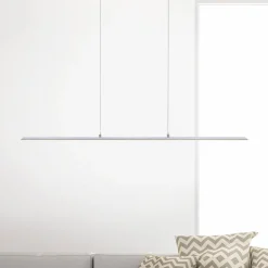 PURE LED-riippuvalaisin Lite, hopea, 100 cm, CCT, himmennettävä