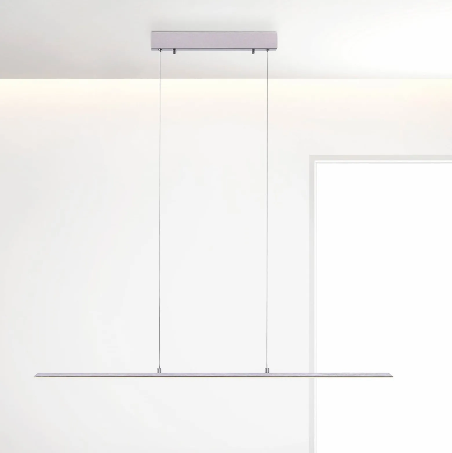PURE LED-riippuvalaisin Lite, hopea, 100 cm, CCT, himmennettävä