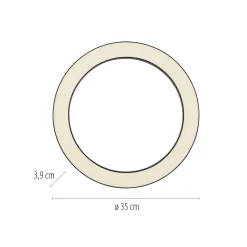 PURE Lines -LED-kattovalaisin, halkaisija 35 cm, grafiitti, CCT, kaukosäädin