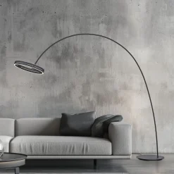 PURE Loop-Bow -LED-lattiavalo, musta, ulottuvuus 290 cm, CCT