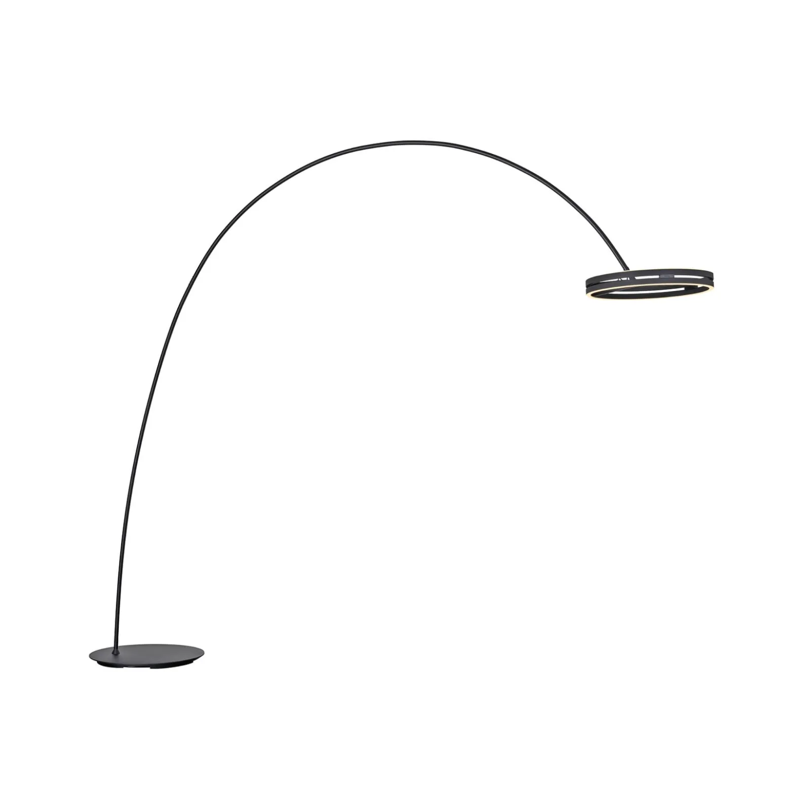 PURE Loop-Bow -LED-lattiavalo, musta, ulottuvuus 290 cm, CCT