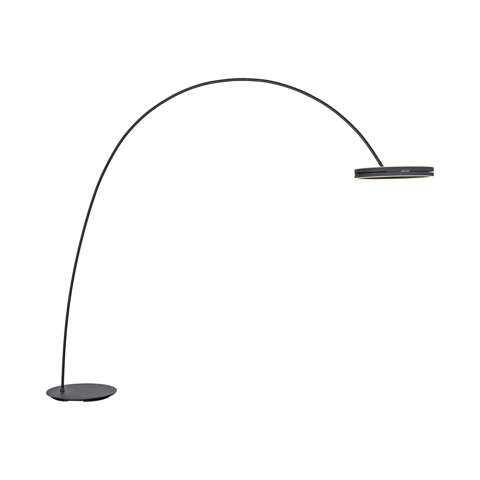 PURE Loop-Bow -LED-lattiavalo, musta, ulottuvuus 290 cm, CCT