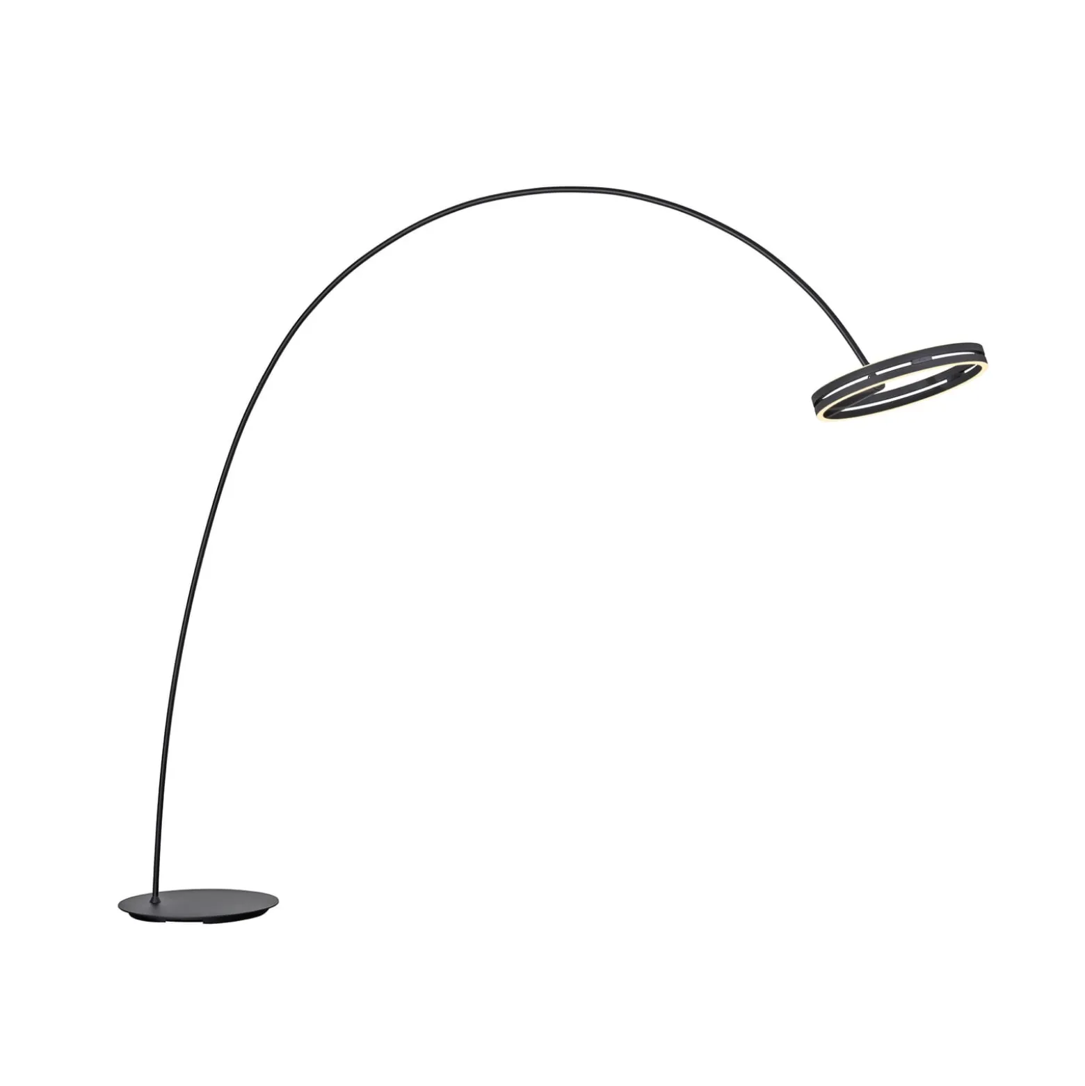 PURE Loop-Bow -LED-lattiavalo, musta, ulottuvuus 290 cm, CCT