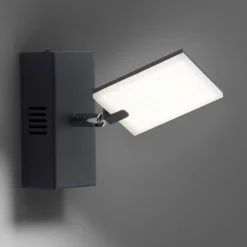 PURE Mira-LED-seinävalo, kaukosäädin, CCT, musta