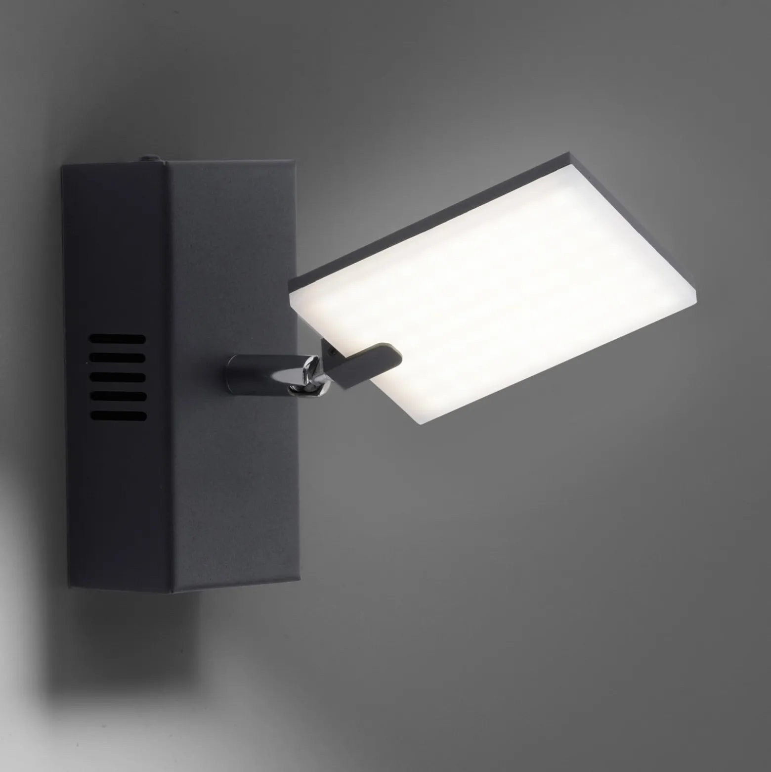PURE Mira-LED-seinävalo, kaukosäädin, CCT, musta