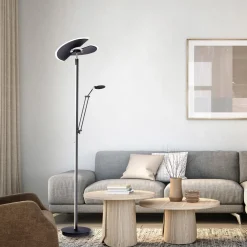 PURE Mutil -LED-lattiavalaisin, grafiitti, lukulamppu, CCT
