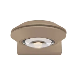 PURE Oculis -LED-seinävalaisin, pronssinvärinen, 30 cm, rauta, 2-lamppuinen