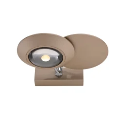 PURE Oculis -LED-seinävalaisin, pronssinvärinen, 30 cm, rauta, 2-lamppuinen