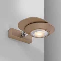 PURE Oculis -LED-seinävalaisin, pronssinvärinen, 30 cm, rauta, 2-lamppuinen