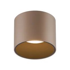 PURE Point -kylpyhuoneen LED-kattolamppu, pronssinvärinen, Ø 11 cm, IP44