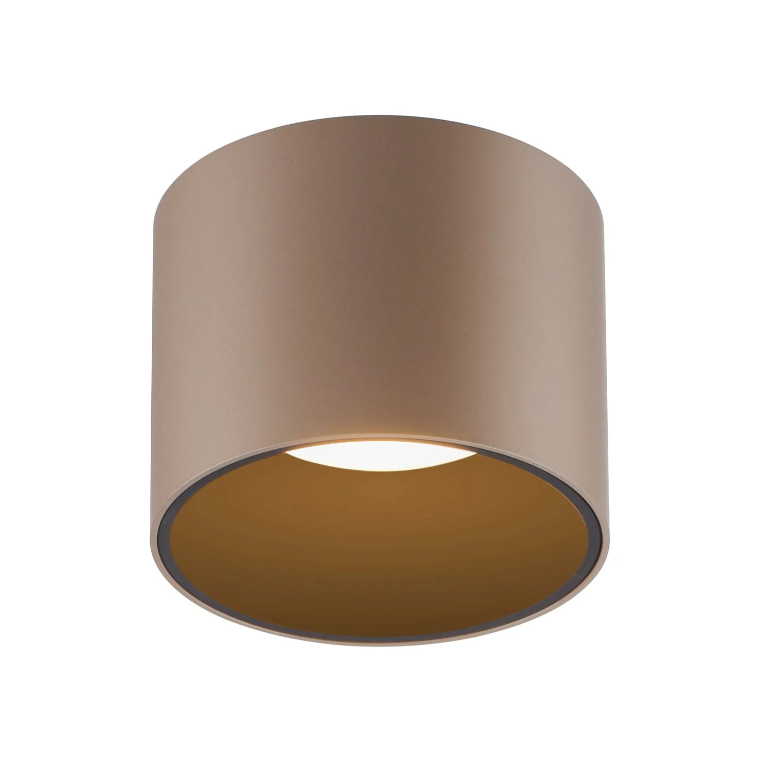 PURE Point -kylpyhuoneen LED-kattolamppu, pronssinvärinen, Ø 11 cm, IP44