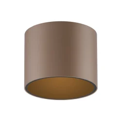 PURE Point -kylpyhuoneen LED-kattolamppu, pronssinvärinen, Ø 11 cm, IP44