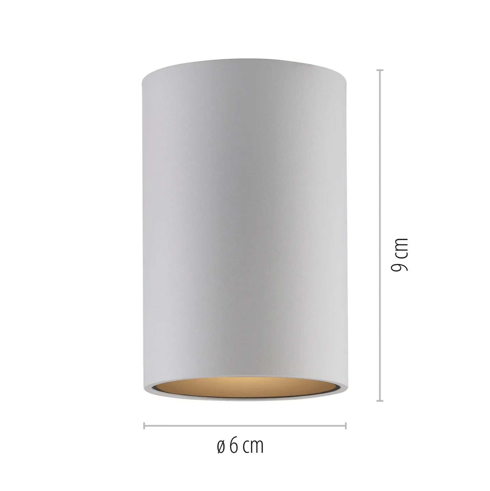 PURE Point -kylpyhuoneen LED-kattolamppu, valkoinen, halkaisija 6 cm, metallia,