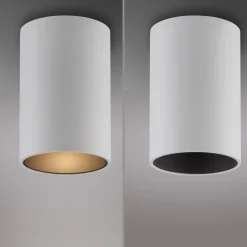 PURE Point -kylpyhuoneen LED-kattolamppu, valkoinen, halkaisija 6 cm, metallia,