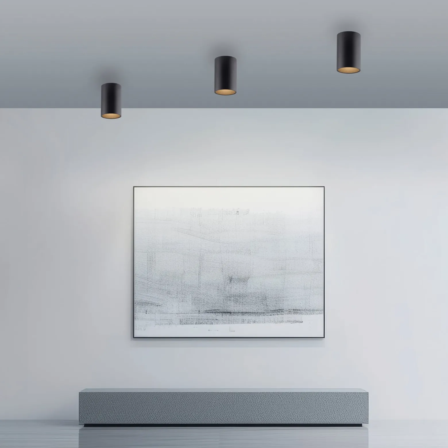 PURE Point -kylpyhuoneen LED-kattovalaisin, musta, halkaisija 6 cm, metallia,