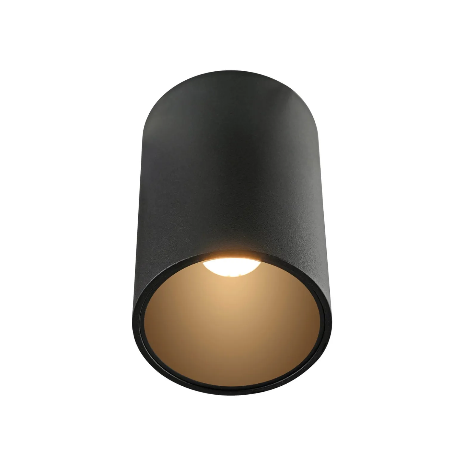 PURE Point -kylpyhuoneen LED-kattovalaisin, musta, halkaisija 6 cm, metallia,