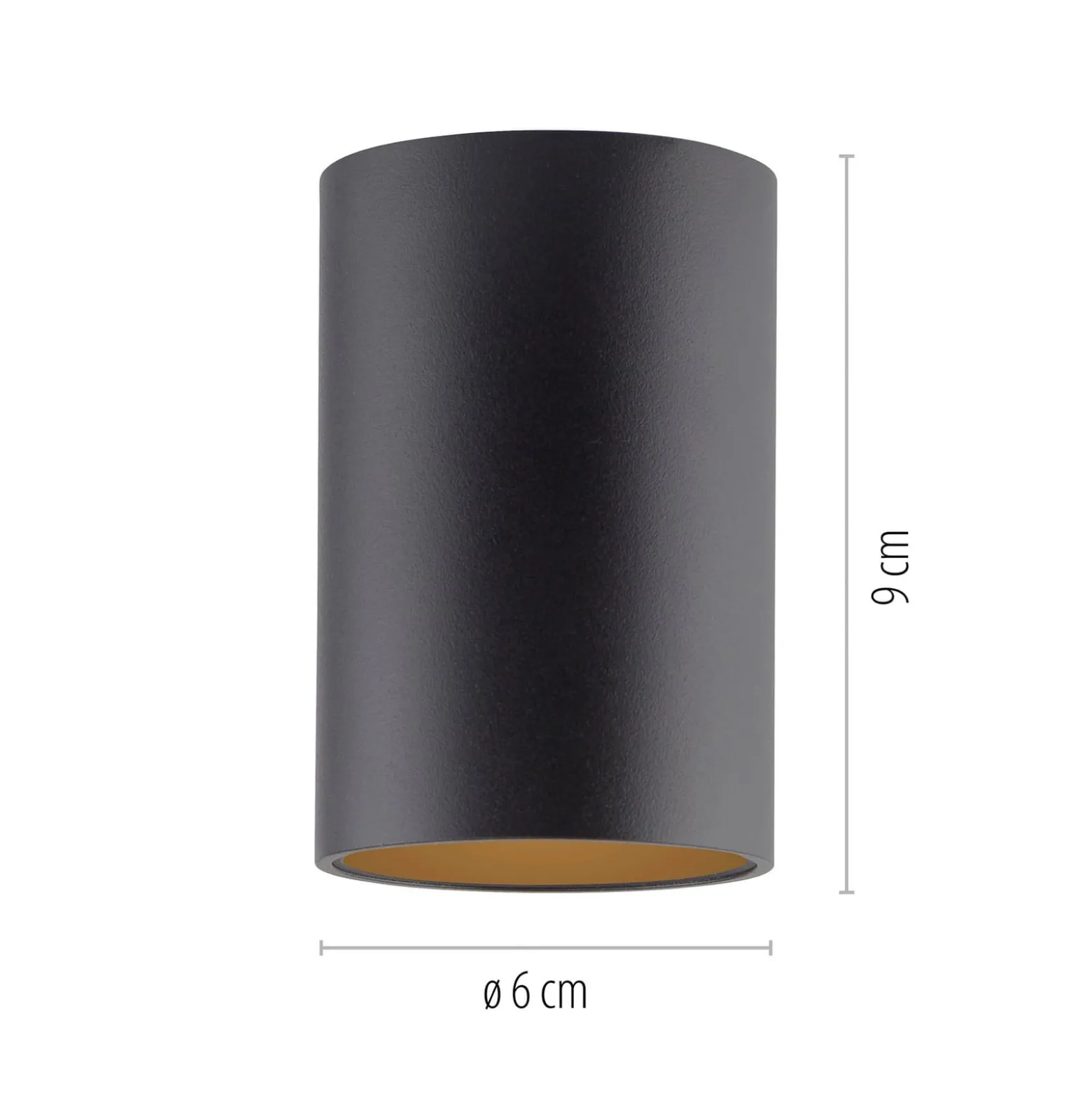 PURE Point -kylpyhuoneen LED-kattovalaisin, musta, halkaisija 6 cm, metallia,
