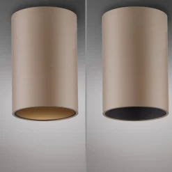PURE Point -kylpyhuoneen LED-kattovalaisin, pronssinvärinen, halkaisija 6 cm,