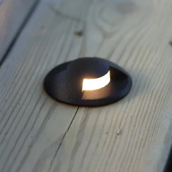 Puutarha 24 LED askel valo Portaiden valo musta 0.8W