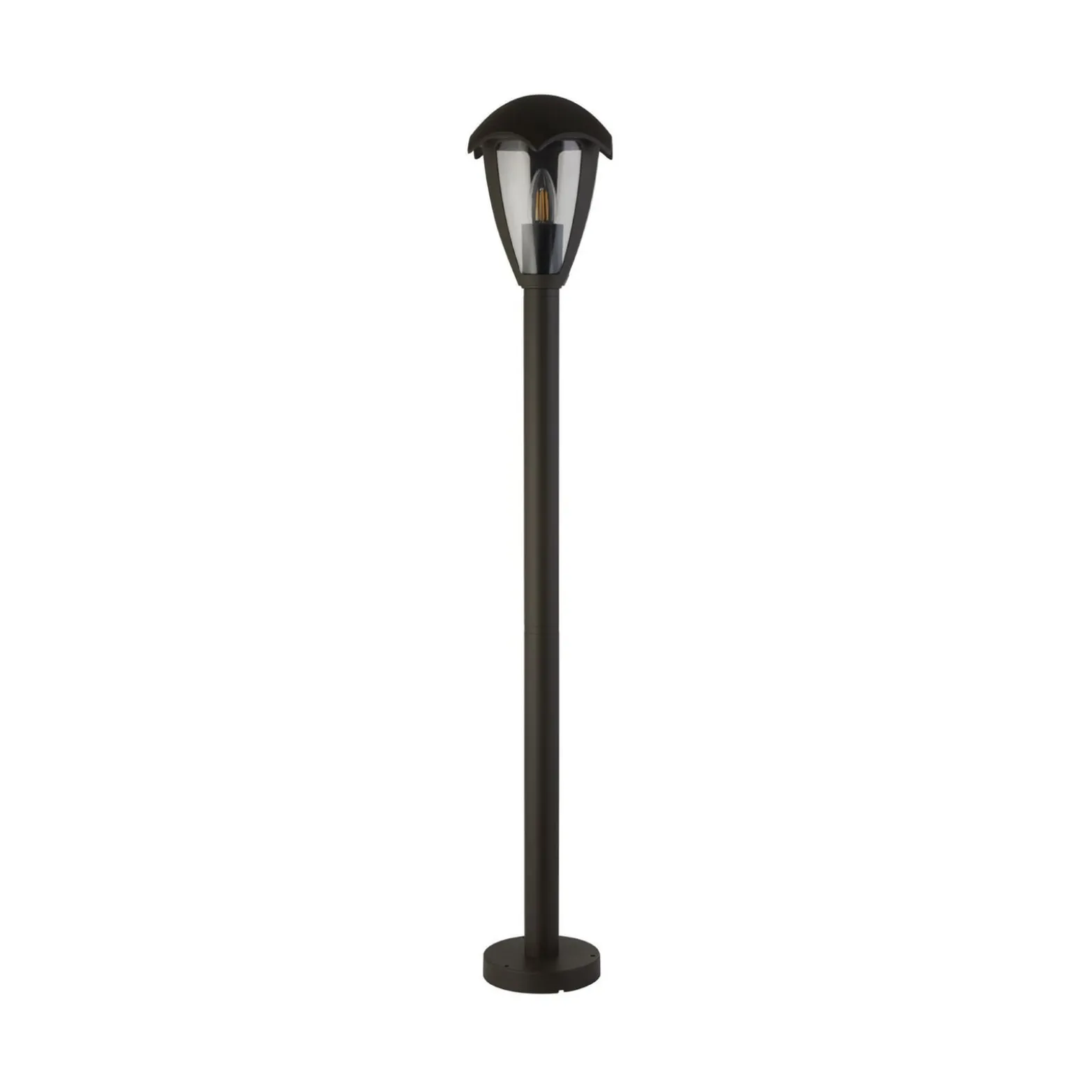 Pylväsvalaisin Bluebell, IP44, musta, korkeus 97 cm, metallia