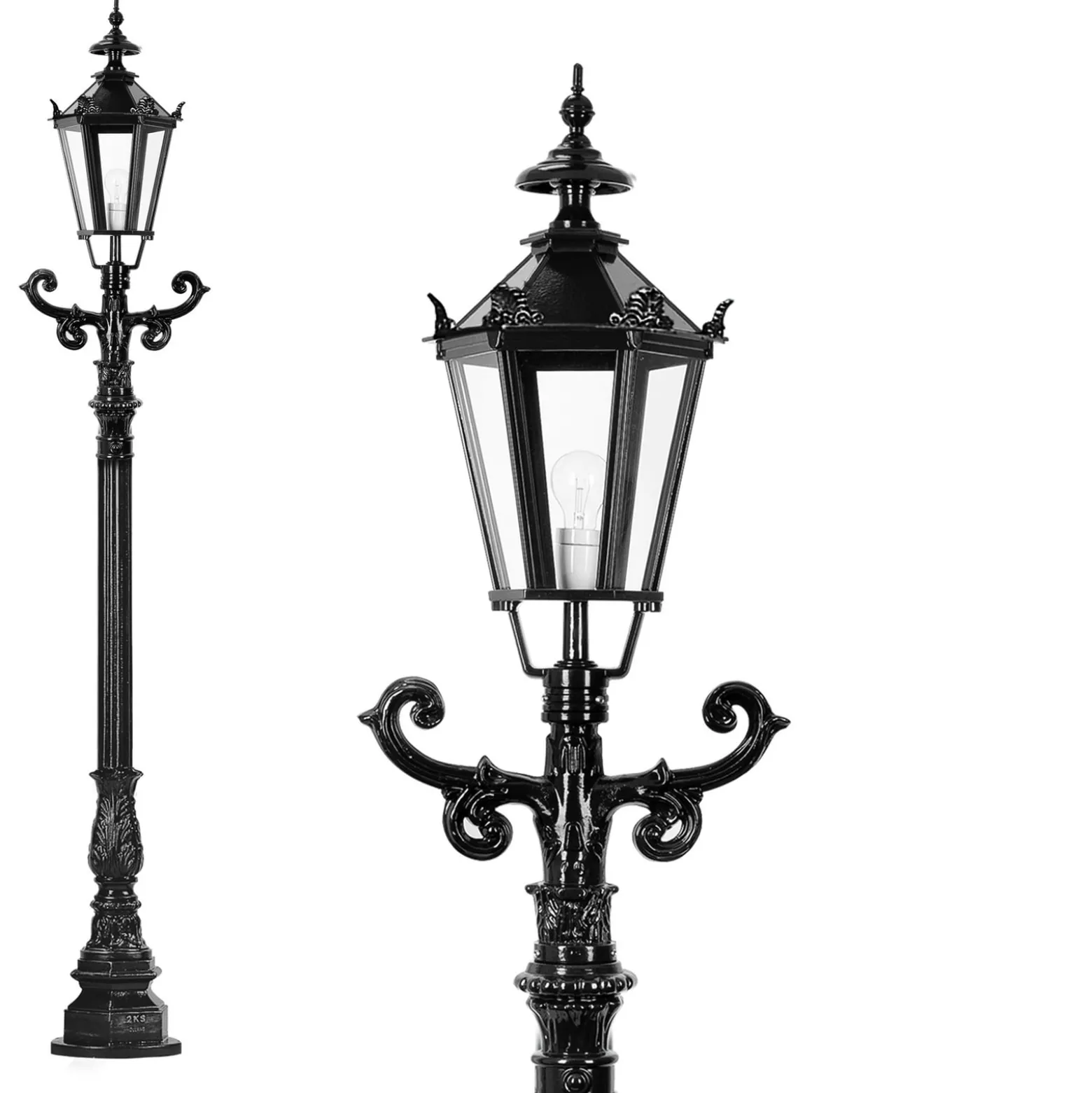 Pylväsvalaisin Brighton, musta, korkeus 95 cm, metalli, IP44