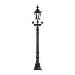 Pylväsvalaisin Brighton, musta, korkeus 95 cm, metalli, IP44