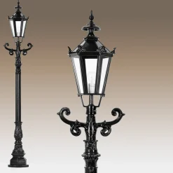 Pylväsvalaisin Brighton, musta, korkeus 95 cm, metalli, IP44