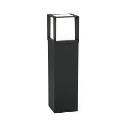 Pylväsvalaisin Henry, musta, korkeus 60 cm, alumiini/ruostumaton teräs