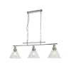 Pyramidi-riippuvalaisin, kromi, lasi, 3-valo, 95 cm, E27
