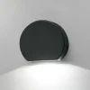 Pyöreä LED-ulkoseinälamppu Pill, tummanharmaa