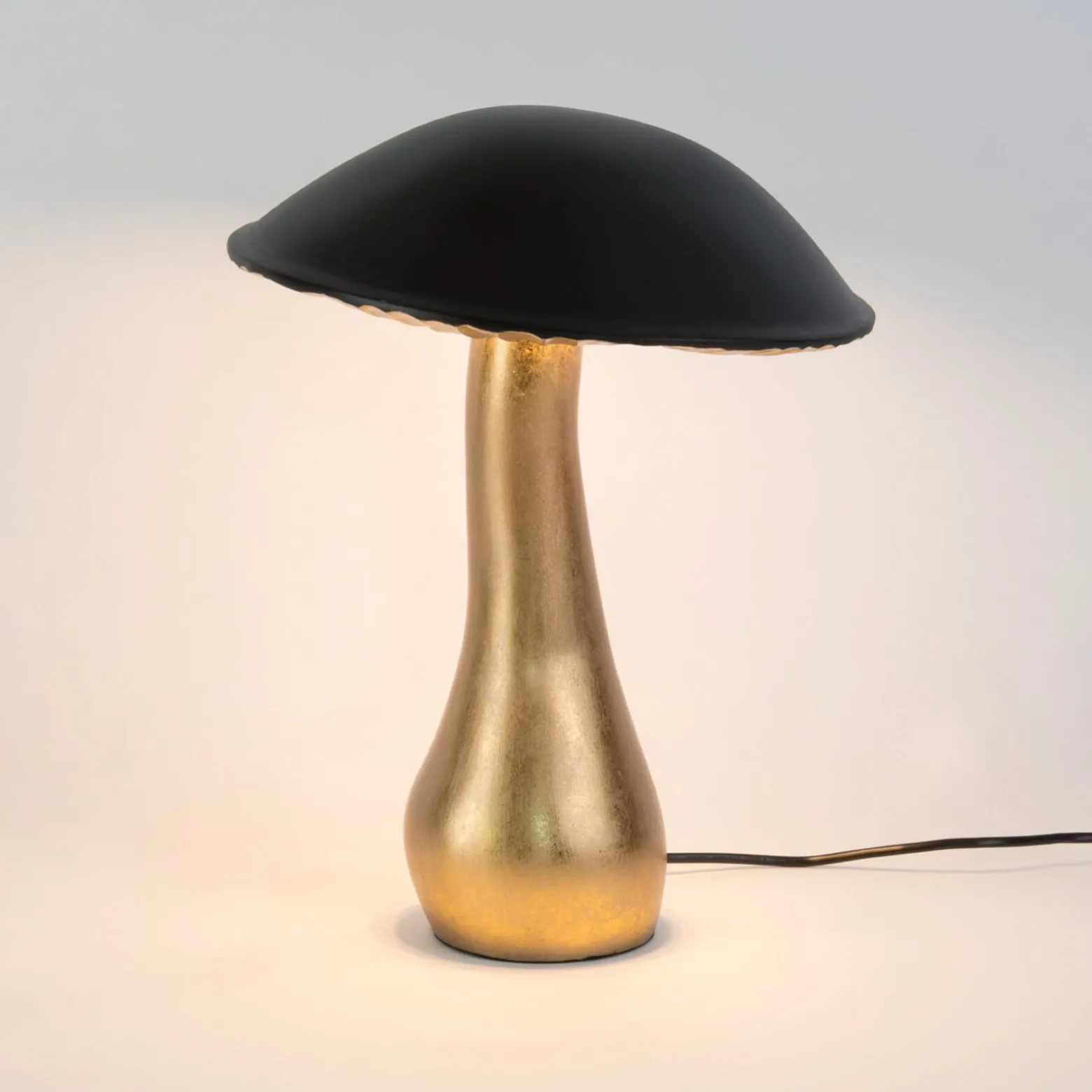 Pöytälamppu FORTUNELLO, musta/kultainen, korkeus 40 cm, metalli 5xG4