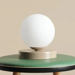Pöytälamppu Joel, korkeus 17 cm, beige/valkoinen