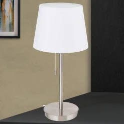 Pöytälamppu Ludwig, USB-liitäntä valkoinen/nikkeli