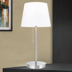 Pöytälamppu Ludwig, USB-liitäntä valkoinen/nikkeli