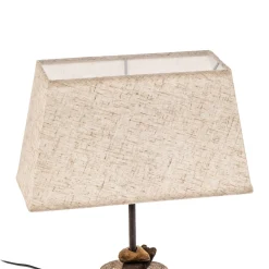 Pöytälamppu Seregon, kangasvarjostin, korkeus 39 cm