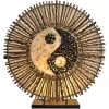 Pöytälamppu Ying Yang Batur, pyöreä, 40 cm, ruskea