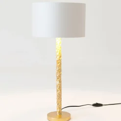 Pöytävalaisin Cancelliere Rotonda valkoinen/kulta 57 cm