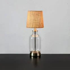 Pöytävalaisin Costero, läpinäkyvä/luonnonväri, 43 cm