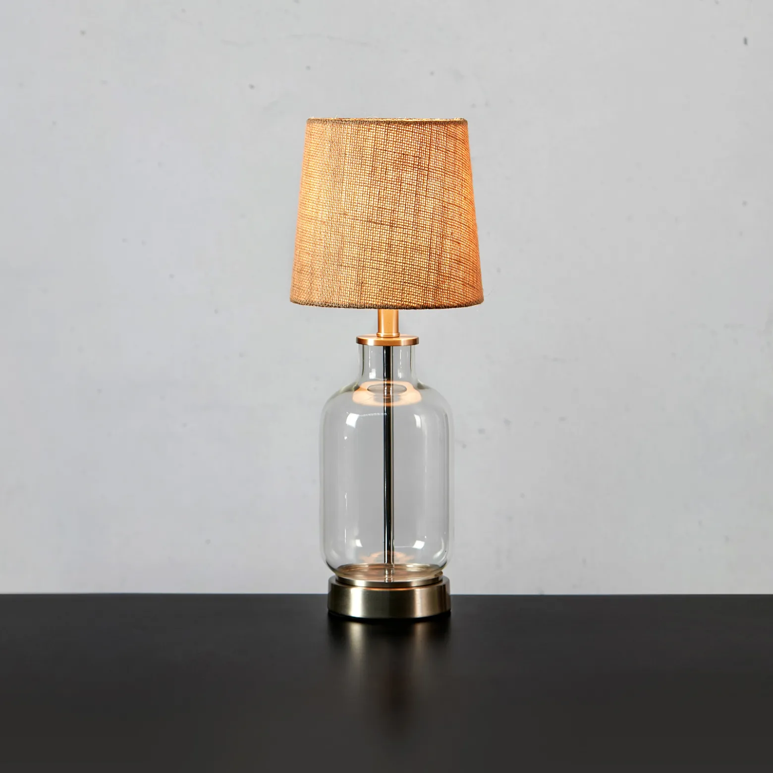 Pöytävalaisin Costero, läpinäkyvä/luonnonväri, 43 cm