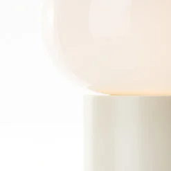 Pöytävalaisin Daeny lasivarjostimella, beige