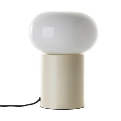 Pöytävalaisin Daeny lasivarjostimella, beige