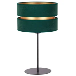 Pöytävalaisin Duo, vihreä/kultainen, korkeus 50 cm
