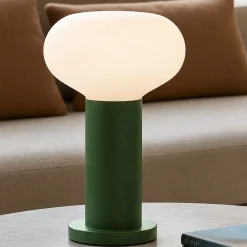 Pöytävalaisin Flo, vihreä, Ø 19 cm, lasi